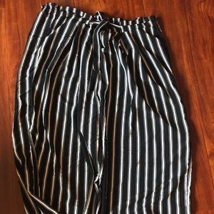 Striped flowy pants